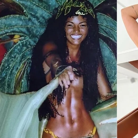 Acredite se quiser, essa da esquerda é Kelly Key! Cantora resgatou um clique do desfile para a Caprichosos de Pilares em 2000