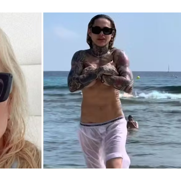 'Não sabe se é homem ou mulher?': Monique Evans rebate ataques após Caca Werneck ficar com seios de fora e cueca na Europa