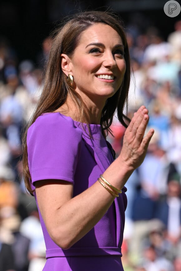 Kate Middleton aparentou boa aparência na final do tradicional torneio de tênis de Wimbledon