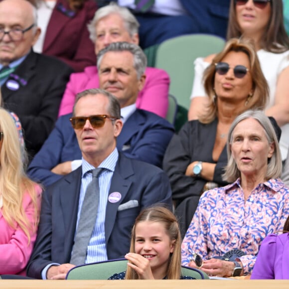 Kate Middleton e a filha, Charlotte, foram à final do torneio de tênis de Wimbledon em 14 de julho de 2024