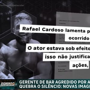 Rafael Cardoso alegou estar sob efeito de medicamentos ao agredir idoso, gerente de restaurante