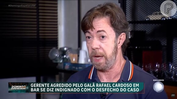 Idoso agredido por Rafael Cardoso afirmou ter cumprimentado o ator e só o reconhecido após a agressão