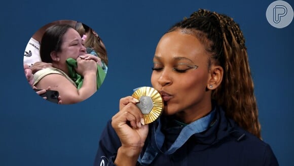 Em Paris, a mãe da atleta faz sua estreia em solo internacional assistindo a medalhista olímpica.