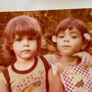 Preta Gil na infância com Moreno Veloso, filho de Caetano Veloso