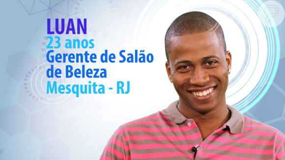 Atualmente, Luan, do 'BBB15', trabalha como gerente de um salão de beleza na Baixada Fluminense