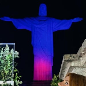 Giovanna Ewbank visitou o Cristo Redentor pela primeira vez horas antes de seu aniversário de 38 anos 