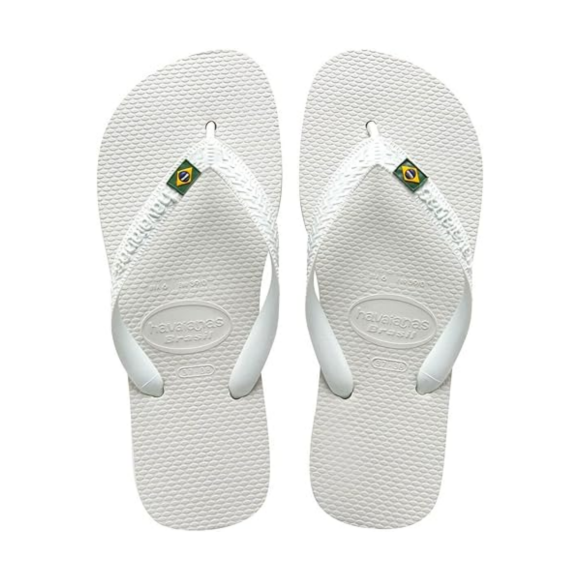 Chinelo Brasil Branco Sandálias, Havaianas