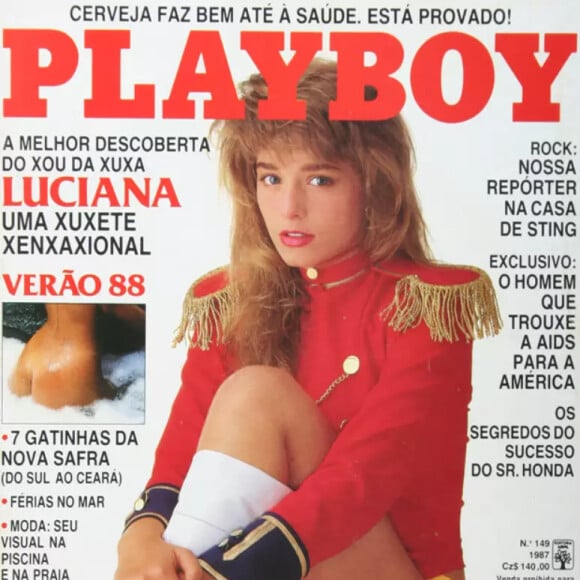 Luciana Vendramini posou nua com roupa de paquita para Playboy, mas a verdade é que ela perdeu o concurso e nunca foi oficialmente assistente de palco de Xuxa