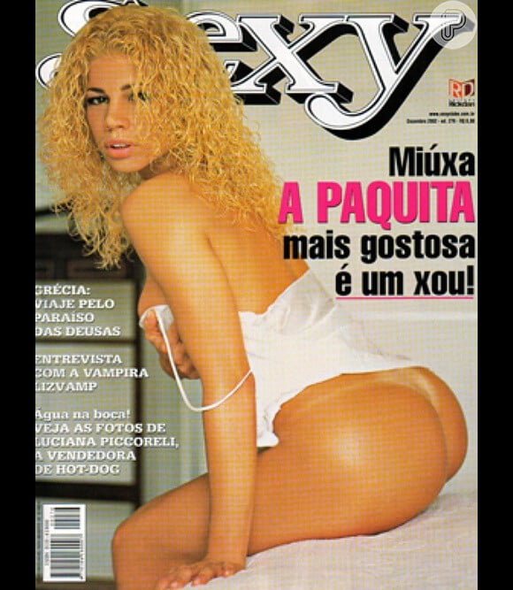 Paquita Miuxa, Cátia Paganote posou nua em 2002 para a revista Sexy