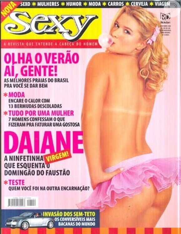 Paquita da geração 2000, Daiane Amêndola posou nua para a revista Sexy em 2004, quando já era dançarina do 'Domingão do Faustão'