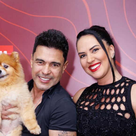 Graciele Lacerda e Zezé Di Camargo levaram o pet da família a show em Jaguariúna (SP) em 22 de setembro de 2024