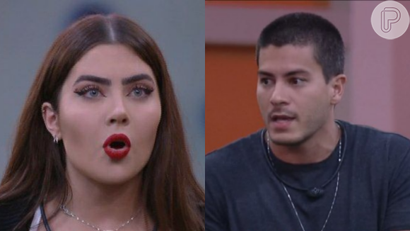 Jade Picon e Arthur Aguiar eram do time Camarote e protagonizavam diversas brigas no 'BBB 22'; Arthur ganhou a edição