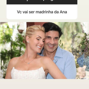 Ticiane Pinheiro negou que vá ser madrinha do casamento de Ana Hickmann e Edu Guedes