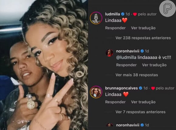 Vivi Noronha viveu romance com irmão mais novo de Ludmilla antes de reatar com Poze