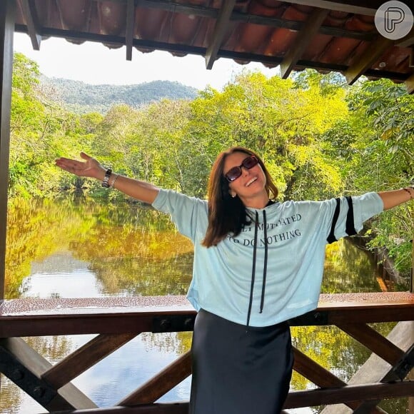 Giovanna Antonelli compartilhou várias fotos de sua estadia em um resort de luxo em Mangaratiba, no Rio de Janeiro