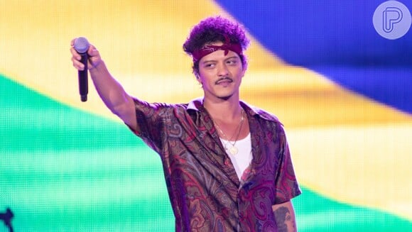 Bruno Mars está no Brasil para cumprir uma agenda com 15 shows.