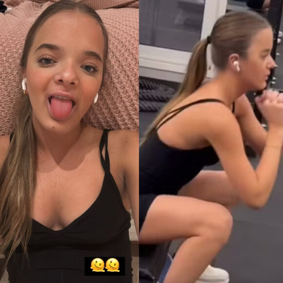 Rafa Justus surpreende de macaquinho preto justo para ir à academia. Veja o estilo da filha de Tici Pinheiro e Roberto Justos para treinar!
