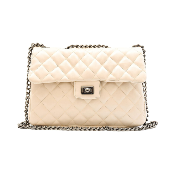 Bolsa Transversal Matelassê Off-White, Maria Milão