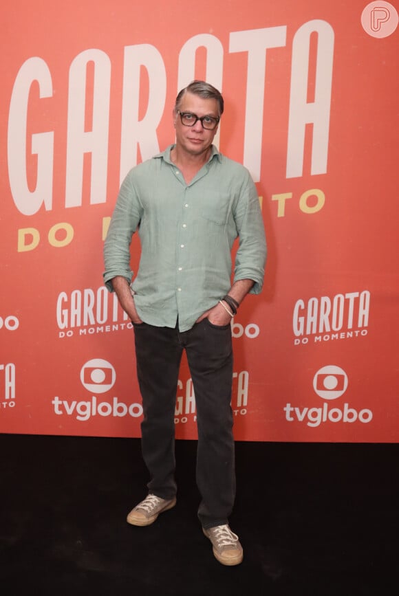 Fábio Assunção compareceu à festa de lançamento da novela 'Garota do Momento'