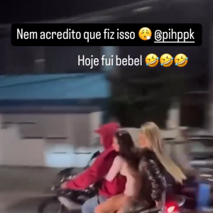 Andressa Urach precisou de cuidados médicos por dores no cóccix em decorrência de um passeio turbulento de moto com MC Pipokinha