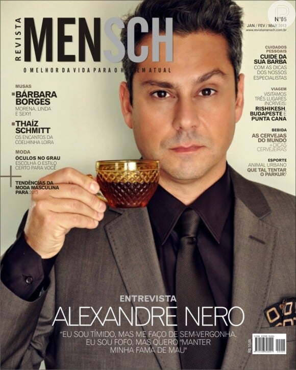Alexandre Nero é a capa e o recheio da revista Mensch de abril