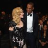 Madonna e Jay-Z se encontram nos bastidores do Grammy Awards 2015, em 8 de fevereiro de 2015