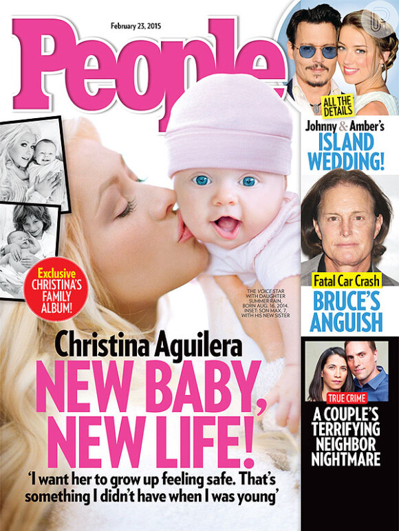 Christina Aguilera apresenta a filha, Summer Rain, na capa da revista 'People': 'Um anjo'
