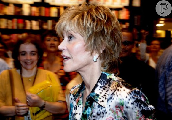A atriz Jane Fonda veio ao Brasil lançar seu livro, no fim de novembro de 2012