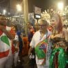 Josie Pessôa faz estreia no Carnaval como destaque na Grande Rio, em 16 de fevrerio de 2015