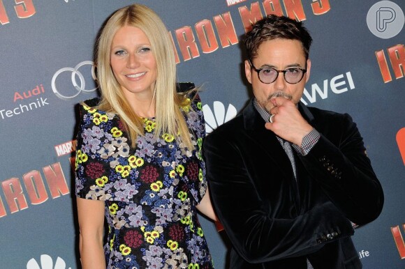 No dia anterior, Gwyneth Paltrow e Robert Downey Jr, também participaram da première do 'Homem de Ferro 3', em Paris