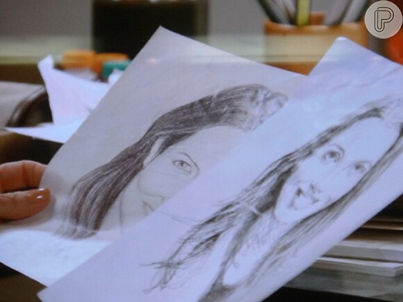 Caíque (Sergio Guizé) sempre desenhou o rosto de Laura (Nathalia Dill), desde pequeno, antes mesmo de conhecê-la, em 'Alto Astral'