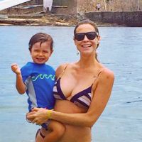 Luana Piovani posta foto de biquíni e curte praia com o filho, Dom, na Bahia