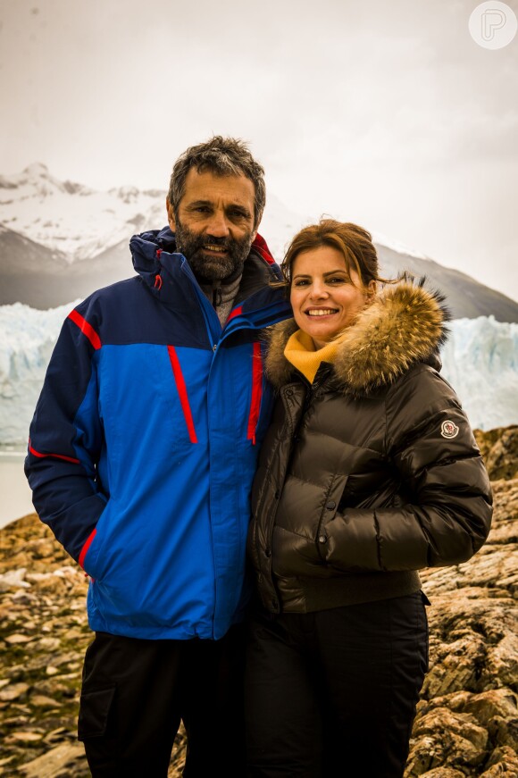Miguel (Domingos Montagner) deixa Lígia (Débora Bloch) e parte sozinho na expedição para a Antártica, no primeiro capítulo de 'Sete Vidas'