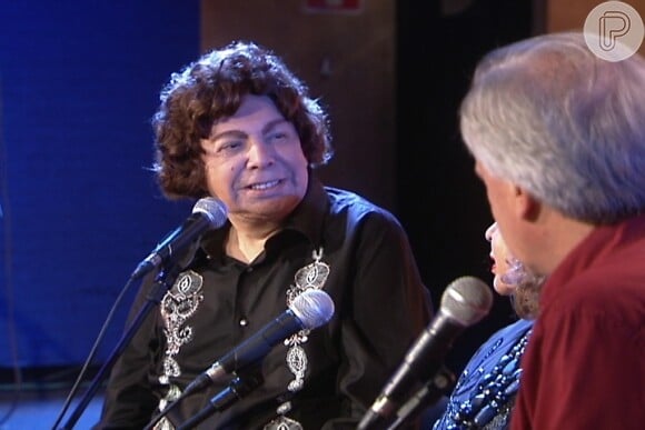 Cauby Peixoto com Chico Pinheiro no programa 'Sarau', da Globnews, em março de 2011