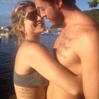Priscila Fantin exibe mesma tatuagem que o marido, Renan Abreu, em rede social