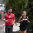 Os dois correram pelas ruas da Barra da Tijuca, no Rio