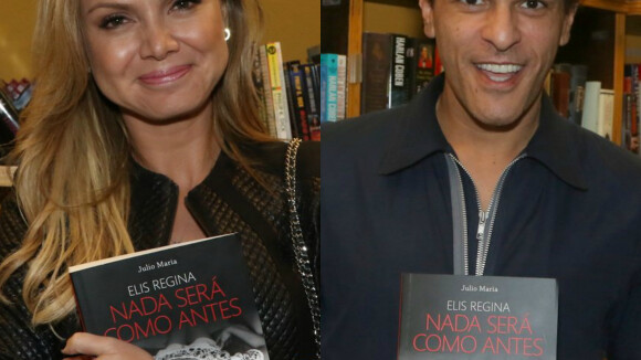 Eliana e ex-marido vão à sessão de autógrafos de biografia de Elis Regina em SP