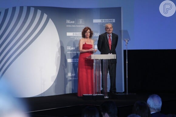Miriam Leitão e Ancelmo Gois apresentaram a premiação