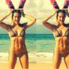 Giovanna Ewbank exibe boa forma em praia