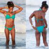 'Quando faço, me sinto cheia de energia e muito, mas muito magra!', conta Gloria Maria, que exibe corpo invejável de biquíni na praia