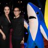 Katy Perry posou ao lado do dançarino Bryan Gaw, que ficou famoso por ter roubado a cena do Super Bowl vestido de tubarão ao lado da cantora