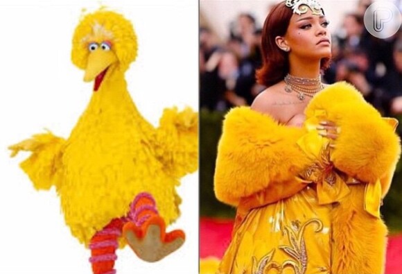 Vestido de Rihanna virou alvo de piadas na internet