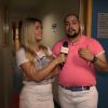 Aline, do 'BBB15', também entrevistou Tiago Abravanel e perguntou se ele gosta do reality show: 'Eu já até participei do 'Big Brother Brasil'. Tive a opotunidade de viver o Tim Maia dentro da casa'