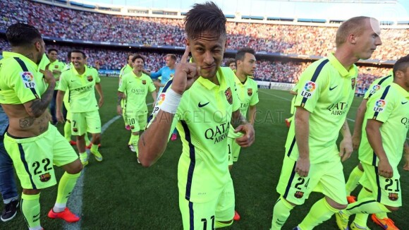 Neymar conquista título do Campeonato Espanhol com o Barcelona neste domingo, 17 de maio de 2015