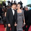 O ex-jogador da seleção brasileira de futebol Leonardo e a mulher, a jornalista Anna Billò no 8º dia do Festival de Cannes