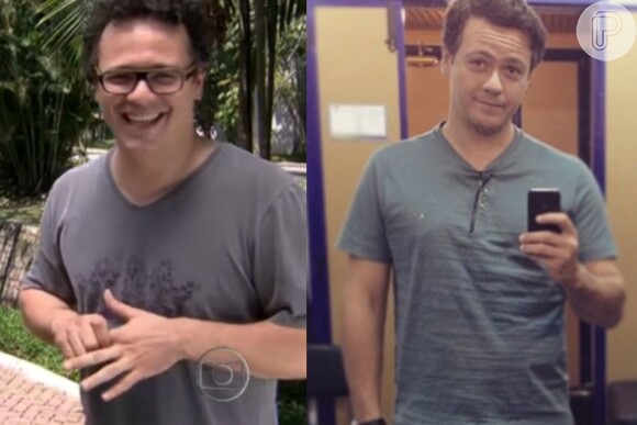 Danton Mello em seu antes e depois após perder 16 kg com algumas restrições alimentares desde que descobriu ser diabético