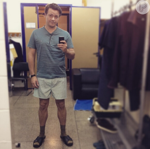 Danton Mello posa com 16 kg mais magro em seu Instagram: 'Pijaminha do Cícero'