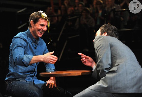 Em abril, Tom Cruise brincou de roleta-russa com ovos no programa "Late Night With Jimmy Fallon"