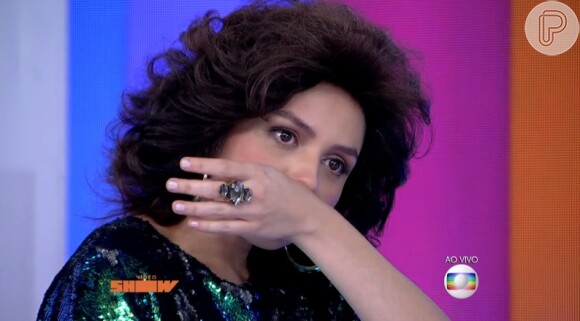 Monica Iozzi simulou cenas de choro durante o programa 'Vídeo Show', da Rede Globo, desta terça-feira, dia 23 de junho de 2015