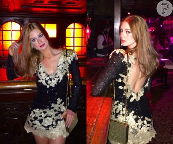 Para curtir uma noite em Paris, Marina usou vestido Lethicia Bronstein que não sai por menos de R$ 10.900